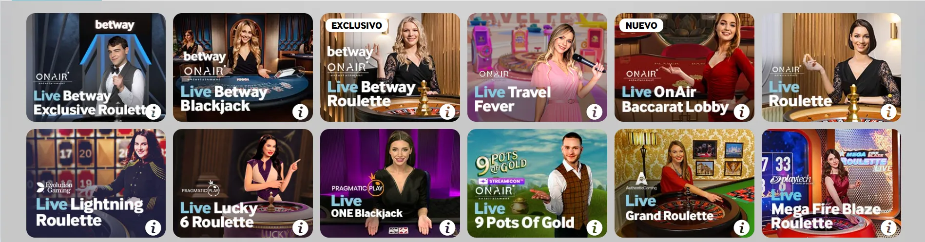 Juega en video o en vivo juegos de casino