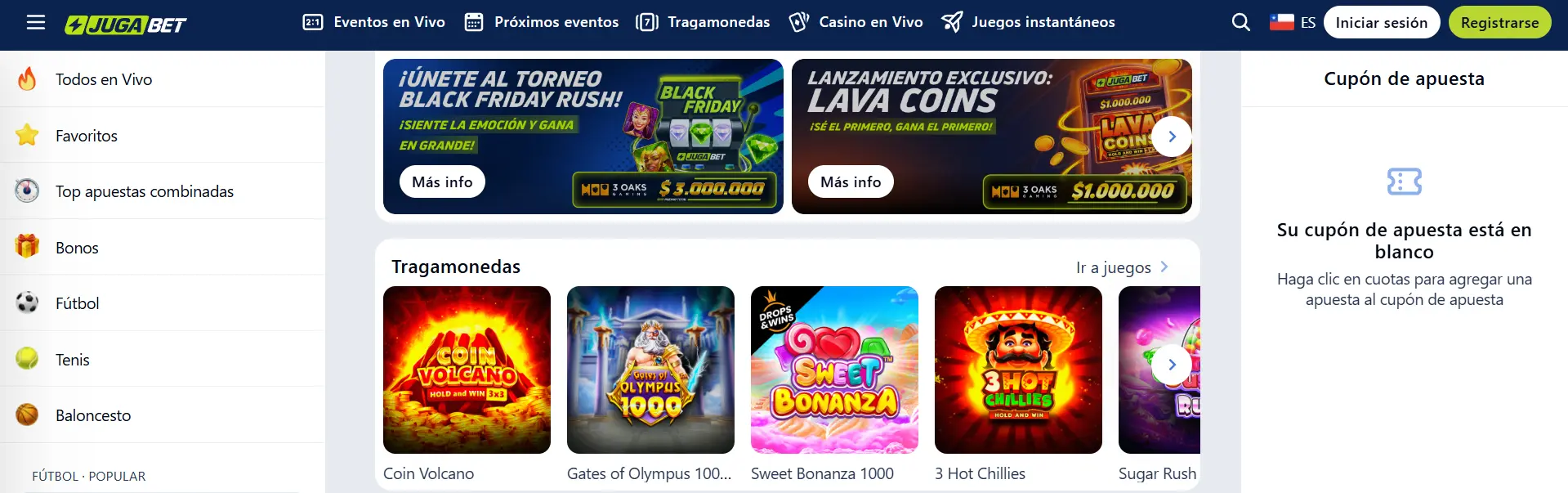 Variedad de juegos en el casino Jugabet Casino Jugabet